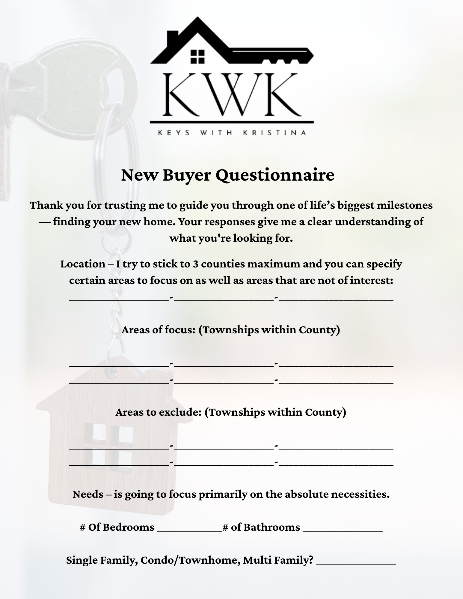 New Buyer Questionnaire